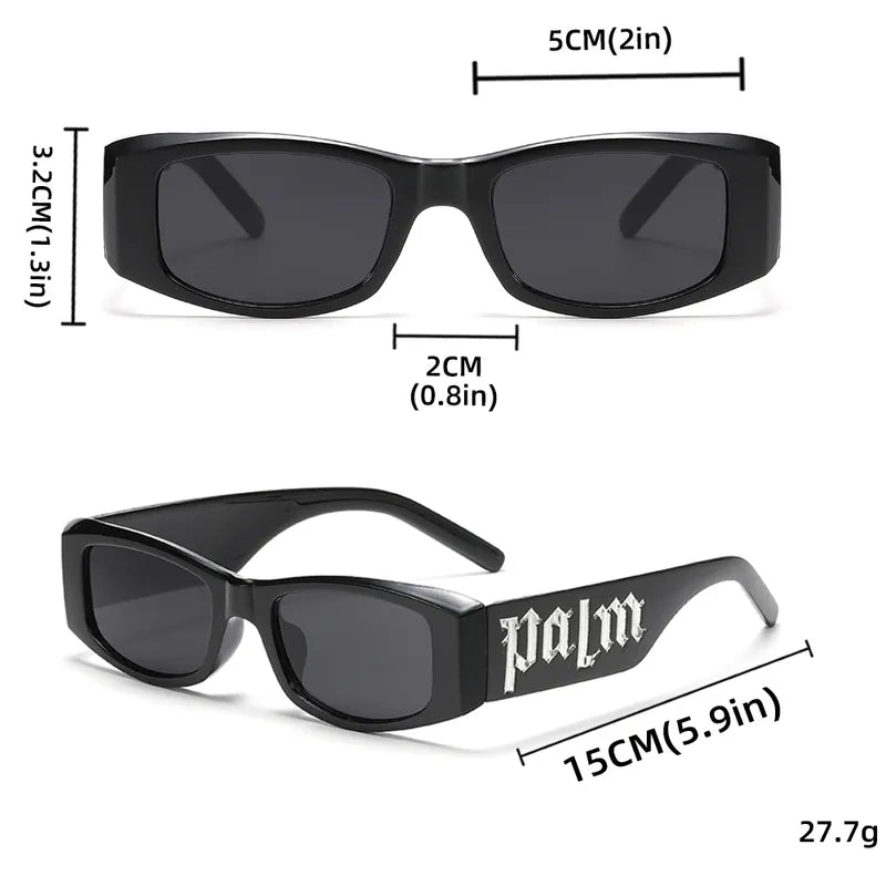 Hip-Hop Letter Ac Square Full Frame Women's Sunglasses