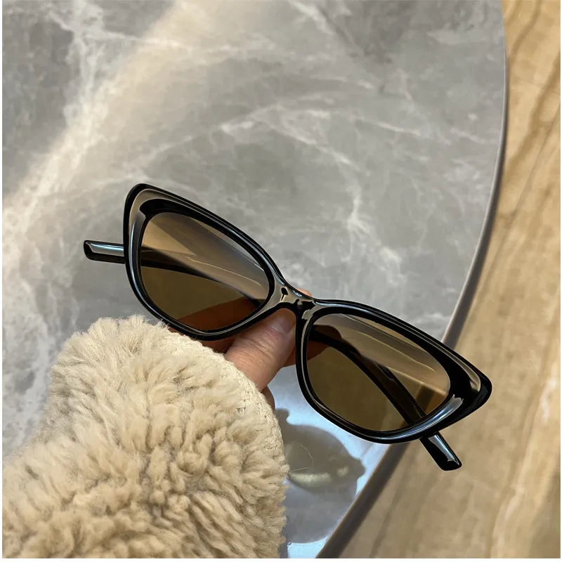 Hip-hop Fashion Streetwear Ac Cat Eye Full Frame Women's Sunglasses