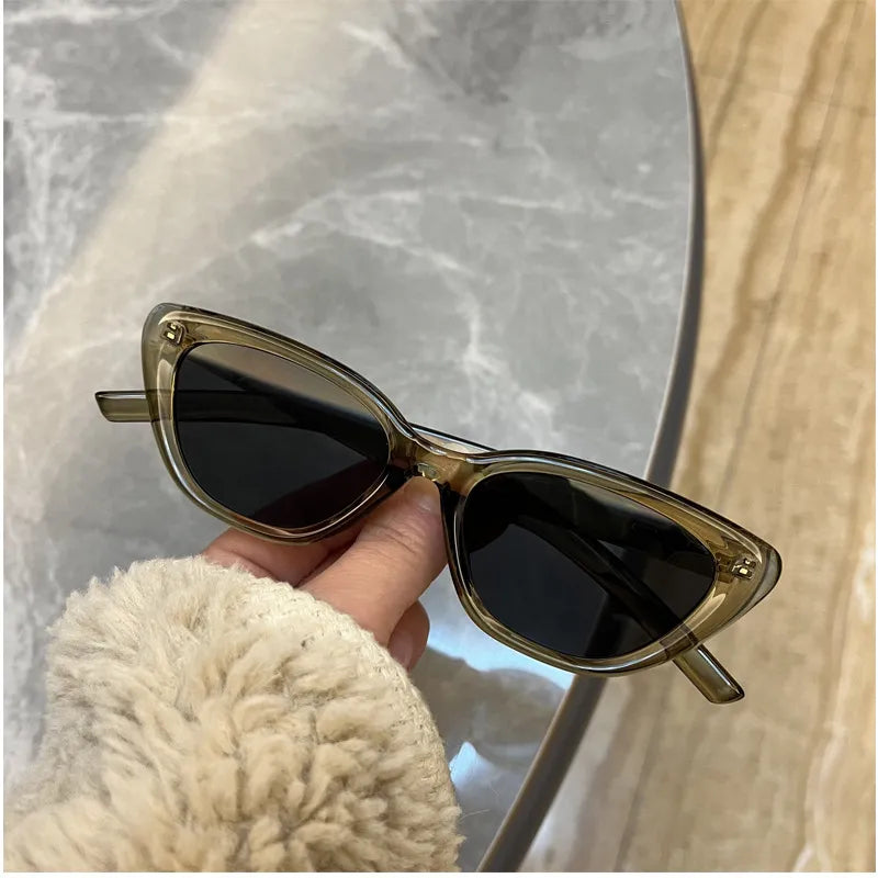 Hip-hop Fashion Streetwear Ac Cat Eye Full Frame Women's Sunglasses