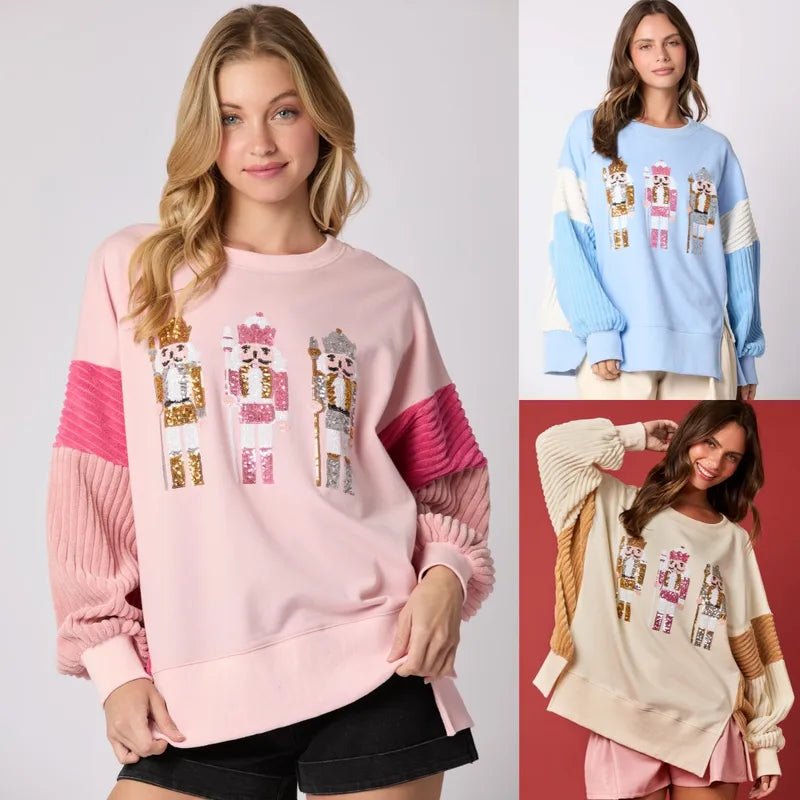 Hoodies & Sweatshirts Long Sleeve Sequins Streetwear Cartoon Guards