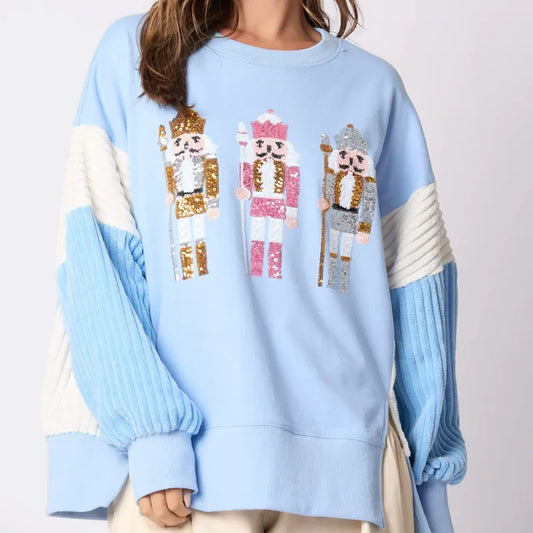 Hoodies & Sweatshirts Long Sleeve Sequins Streetwear Cartoon Guards