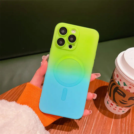 Ins Style Gradient Color Silica Gel Phone Cases