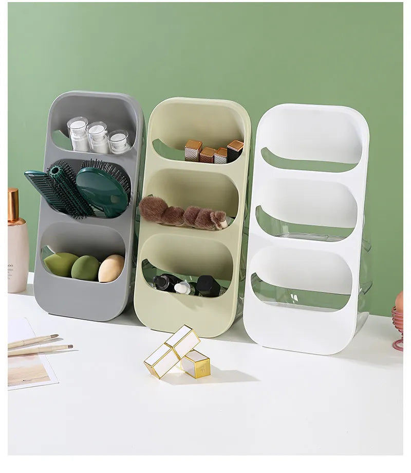 Light Luxury Cosmetics Storage Rack Desktop Dressing Table Organizing Rack Student Stationery Lipstick Makeup Brush Storage Box