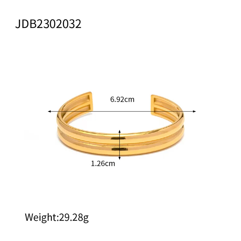 Modern Style Classic Style Solid Color 316 Stainless Steel 18K Gold Plated In Bulk