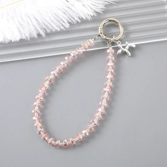 Modern Style Korean Style Dog Artificial Crystal Alloy Plastic Beaded Bag Pendant Mobile Phone Chain