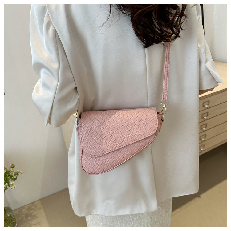 Women's Medium Pu Leather Solid Color Streetwear Square Magnetic Buckle Shoulder Bag Crossbody Bag