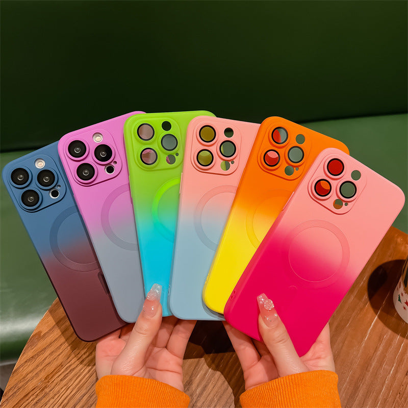 Ins Style Gradient Color Silica Gel Phone Cases