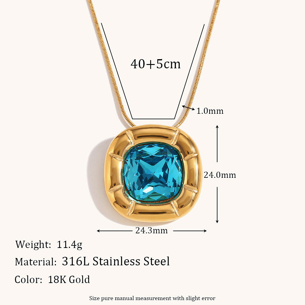 Stainless Steel Titanium Steel 18K Gold Plated Casual Simple Style Geometric Zircon Rings Earrings Necklace