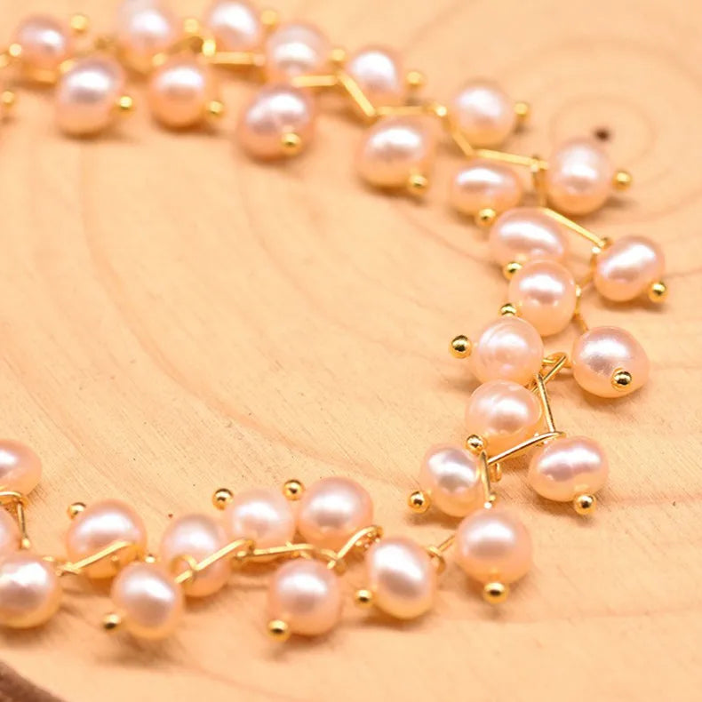 Original Design Solid Color Freshwater Pearl Plating 18k Gold Plated Bracelets