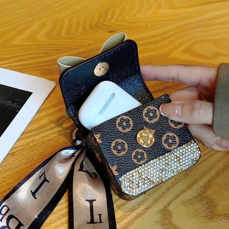 Pu Leather Geometric Bow Knot Bag Charms