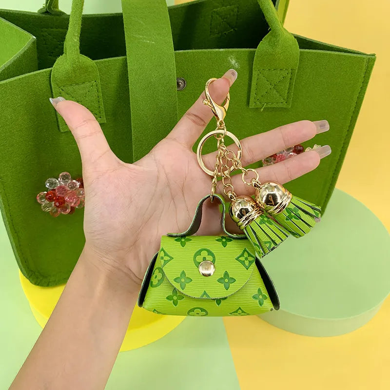 Pu Leather Solid Color Bag Charms