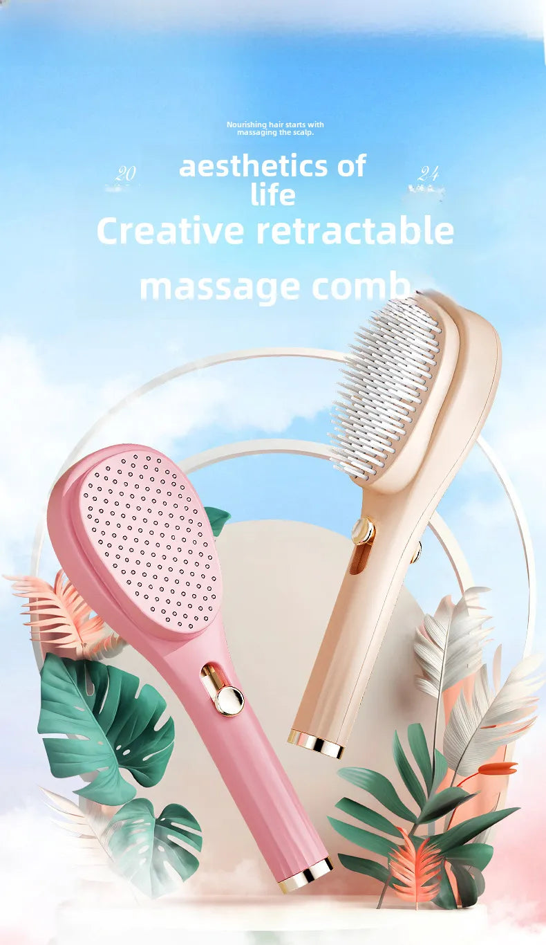 Retractable Comb Magic Comb Household Scalp Cleaning Special Anti-static Portable Fluffy Scalp Massage Comb