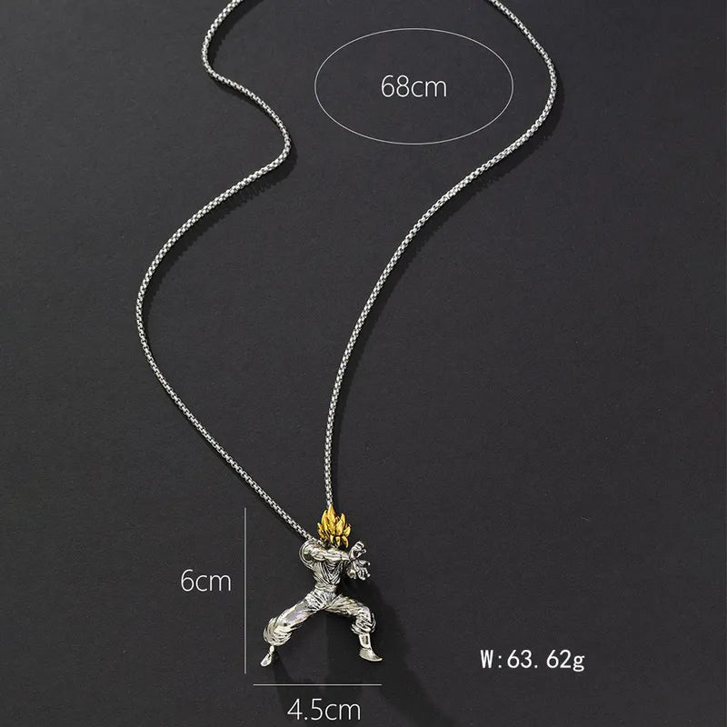 Retro Cartoon Character 304 Stainless Steel Zinc Alloy Plating Unisex Pendant Necklace