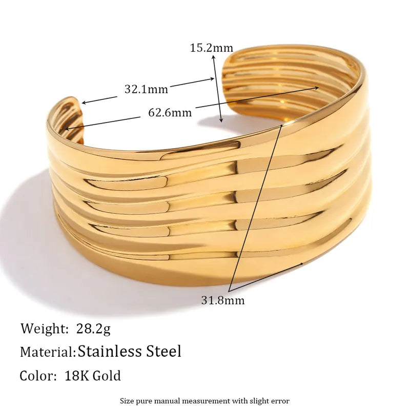 Simple Style Classic Style Solid Color 304 Stainless Steel 18K Gold Plated Bangle In Bulk