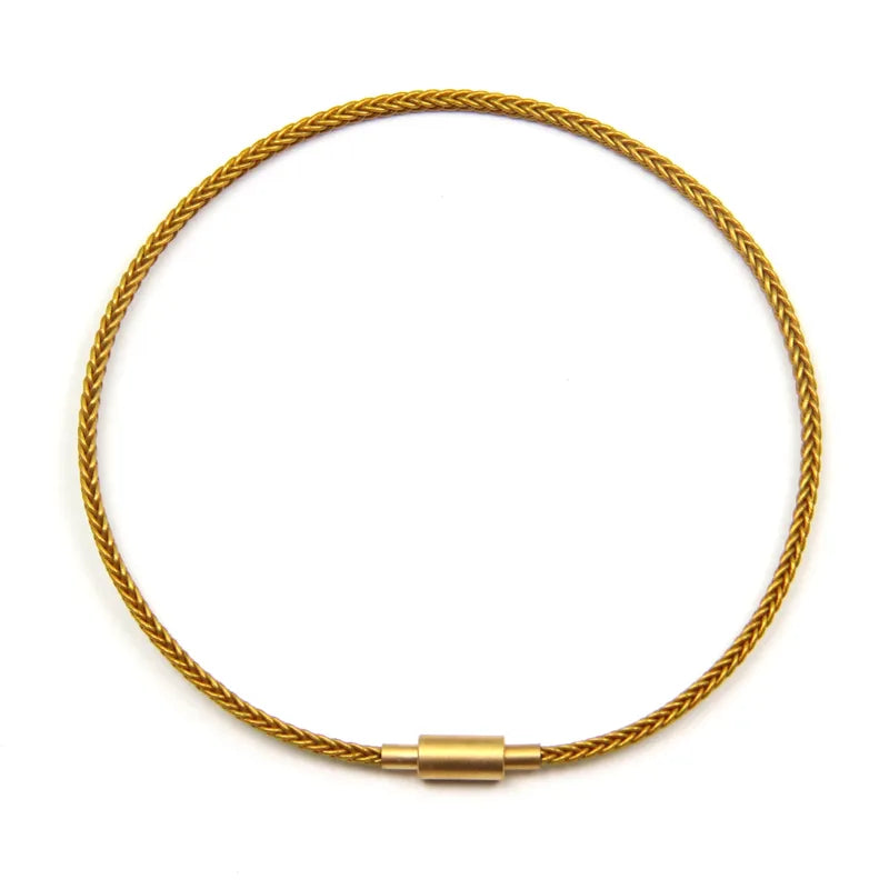 Simple Style Solid Color 304 Stainless Steel Gold Plated Bracelets In Bulk