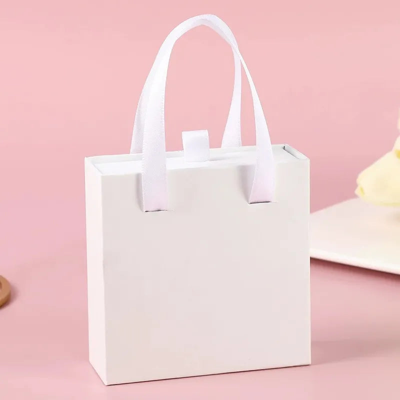 Simple Style Solid Color Paper Jewelry Packaging Bags