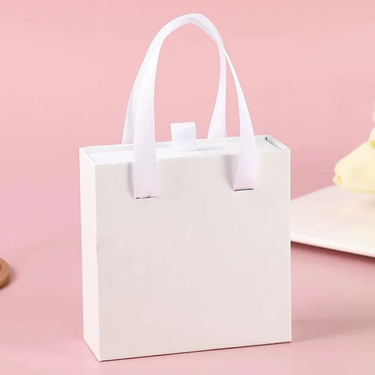 Simple Style Solid Color Paper Jewelry Packaging Bags