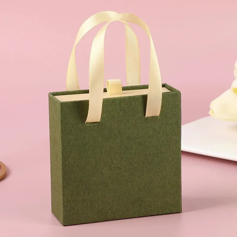 Simple Style Solid Color Paper Jewelry Packaging Bags