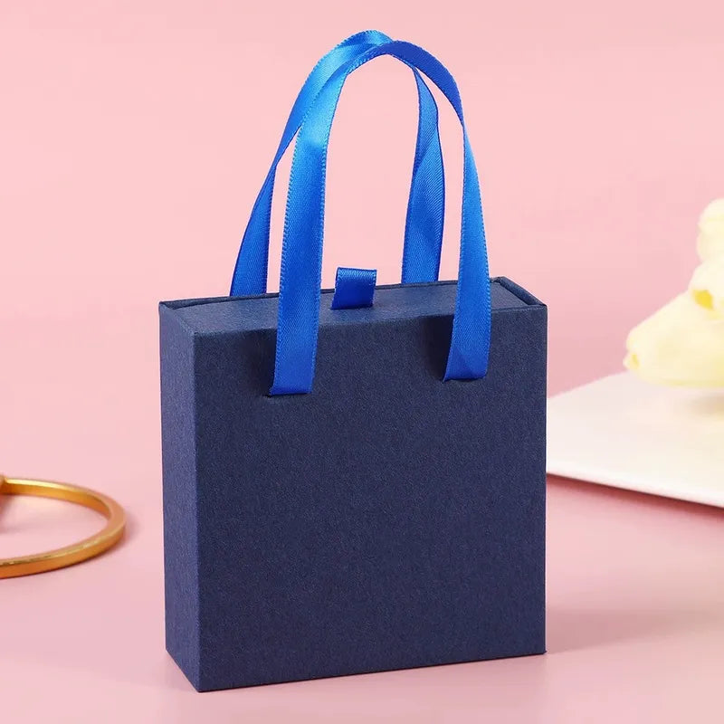 Simple Style Solid Color Paper Jewelry Packaging Bags