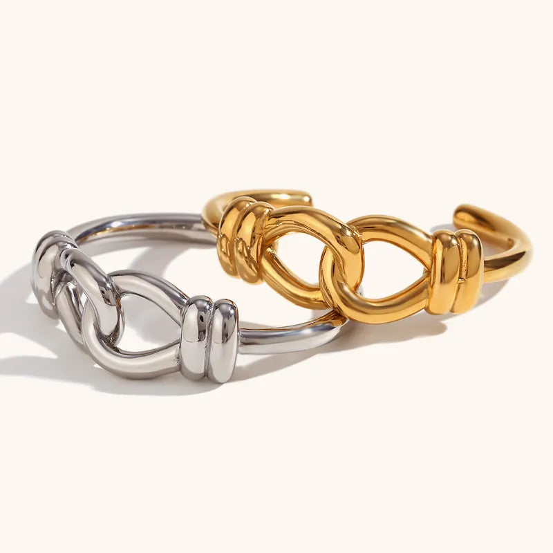 Stainless Steel 18K Gold Plated Casual Geometric Bangle