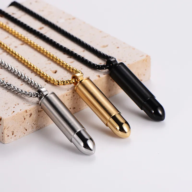 Stainless Steel 18K Gold Plated Simple Style Bullet