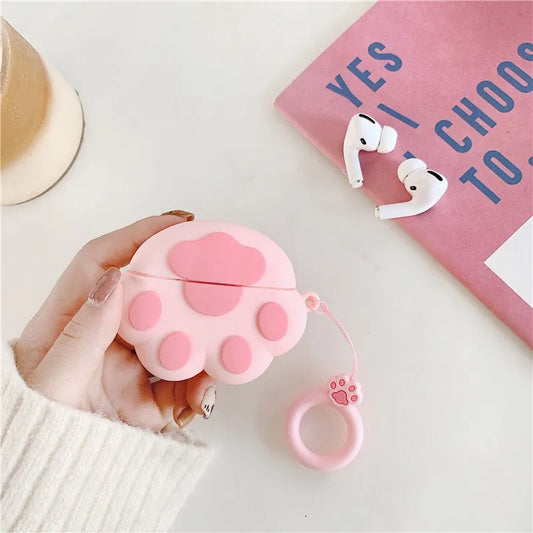 Three-dimensional Cartoon Cat Claw For Airpods Pro3 Generation Airpods1/2 Generation Footprints Headset Protective Cover