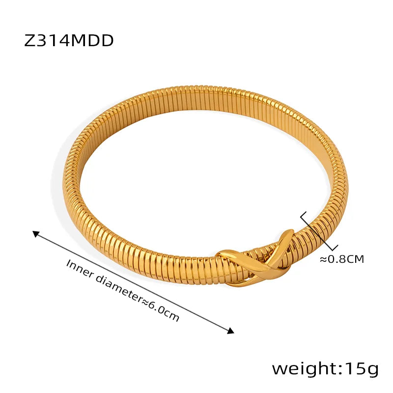 Titanium Steel Casual Simple Style Geometric Plating Bangle