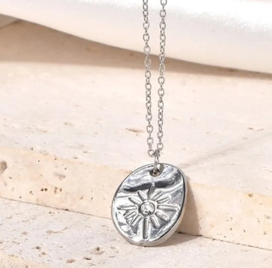 Titanium Steel Casual Simple Style Solid Color Pendant Necklace