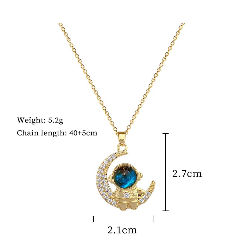 Titanium Steel Copper Gold Plated Inlay Cross Heart Shape Bow Knot Shell Zircon Pendant Necklace