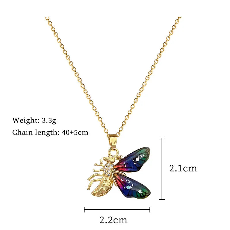 Titanium Steel Copper Gold Plated Inlay Cross Heart Shape Bow Knot Shell Zircon Pendant Necklace