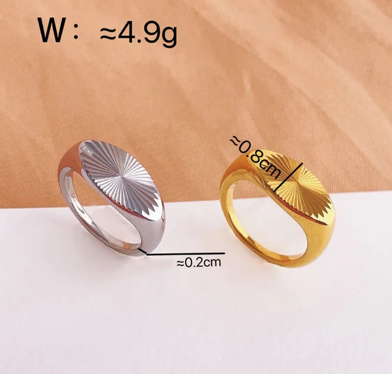 Titanium Steel Simple Style Solid Color Rings