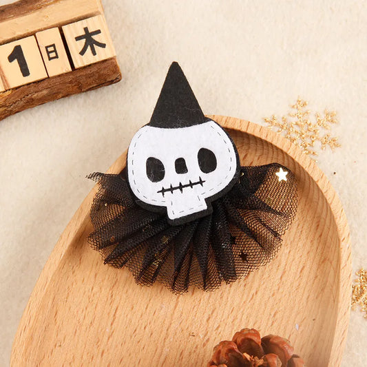 Unisex Cute Funny Pumpkin Bat Ghost Cloth Hair Clip