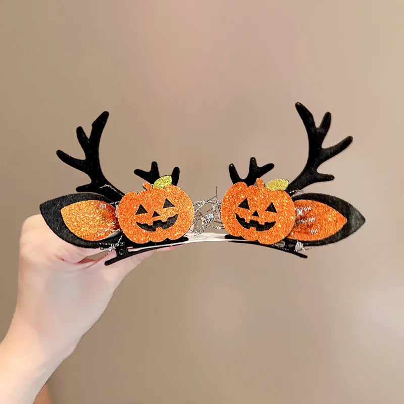 Unisex Retro Pumpkin Skull Ghost Plastic Hair Clip