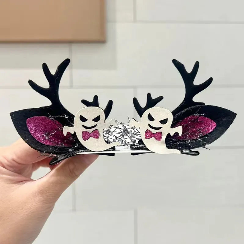 Unisex Retro Pumpkin Skull Ghost Plastic Hair Clip