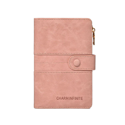 Unisex Solid Color Pu Leather Zipper Wallets