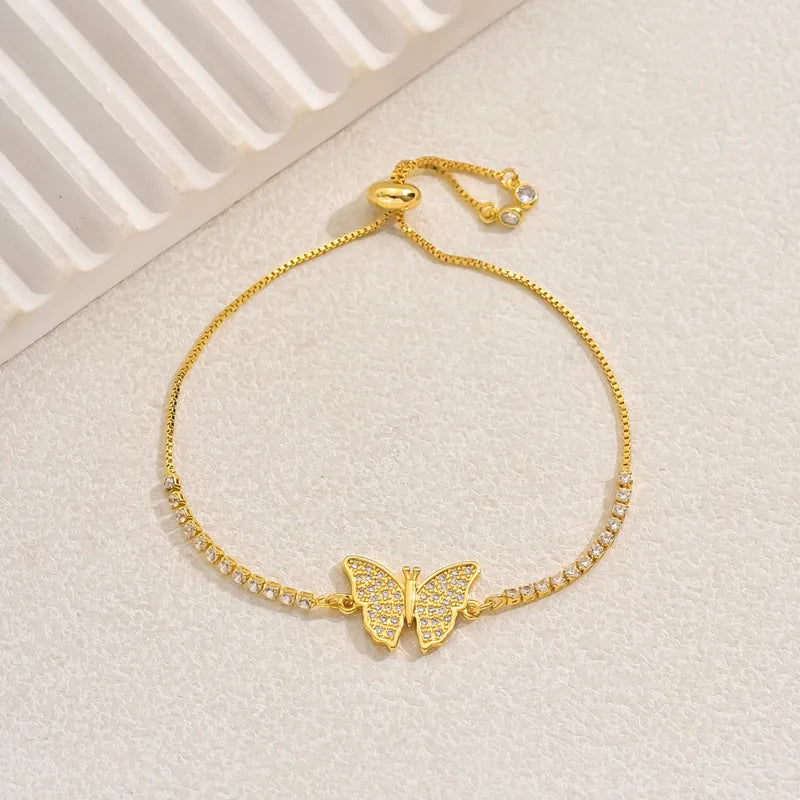 Wholesale Jewelry Butterfly Copper Zircon Bracelets