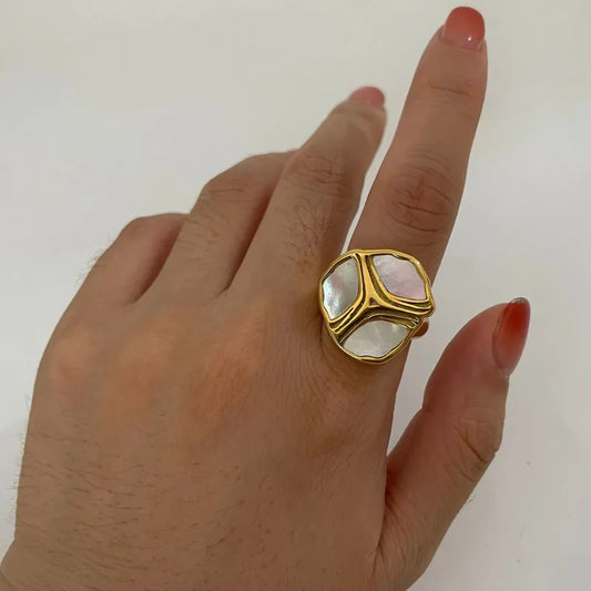 Wholesale Jewelry Casual Elegant Lady Geometric 316L Stainless Steel Plating Rings