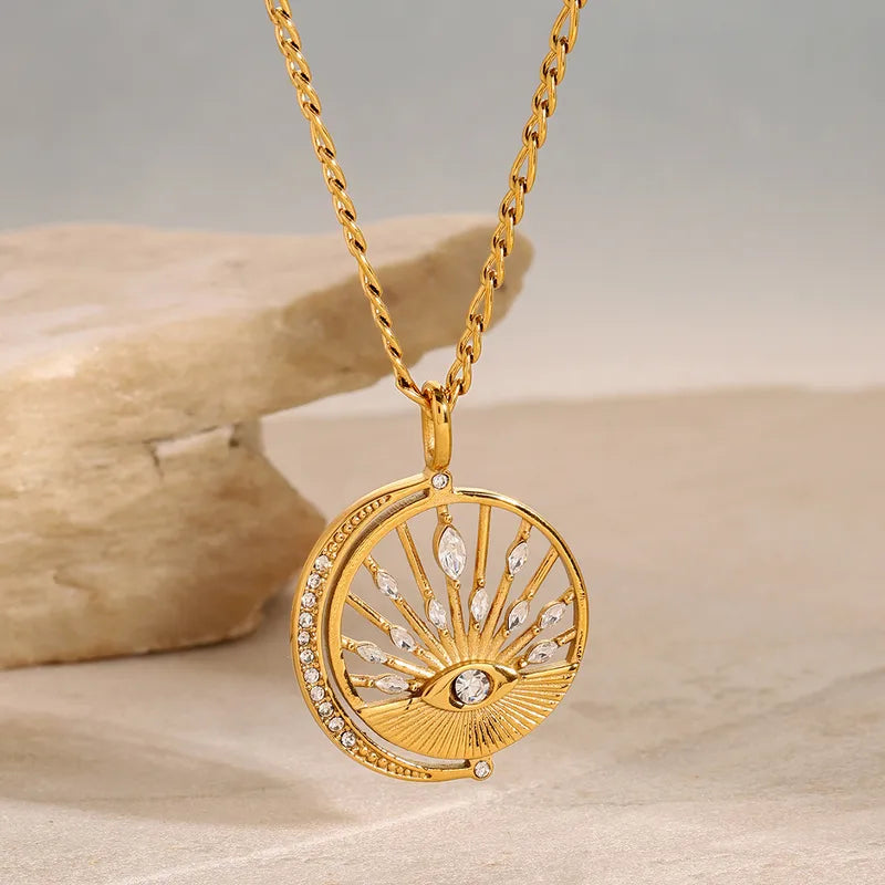 Wholesale Jewelry Classic Style Eye 304 Stainless Steel Pendant Necklace