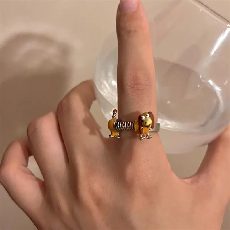 Wholesale Jewelry Cute Geometric Cartoon Copper Plating Rings