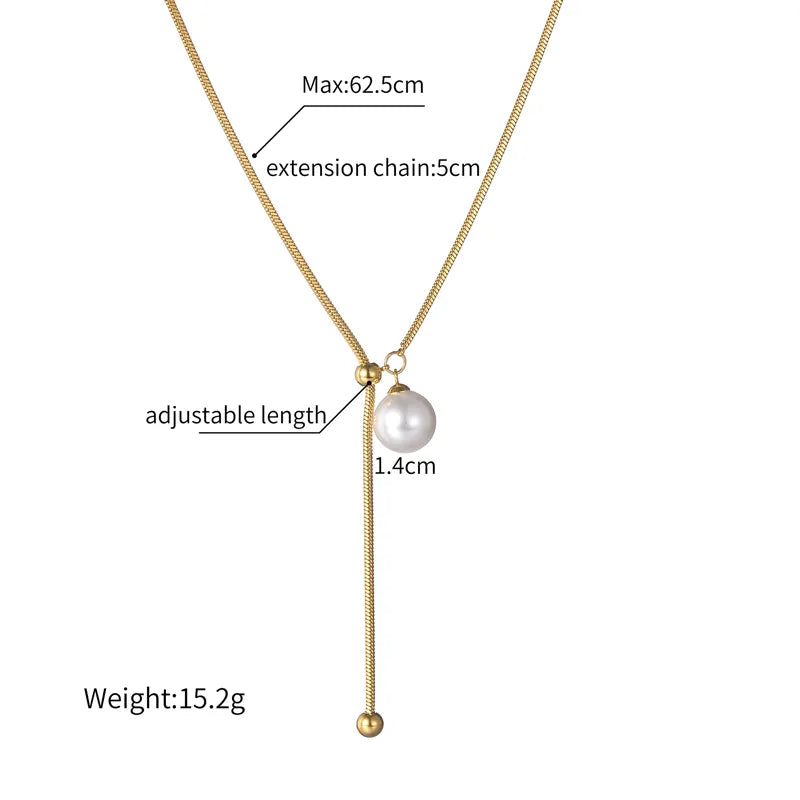 Wholesale Jewelry Elegant Asymmetrical 304 Stainless Steel 14K Gold Plated Plating Pendant Necklace