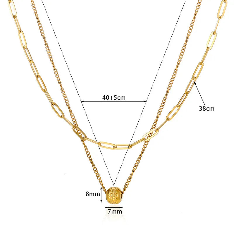 Wholesale Jewelry Elegant Luxurious Simple Style Geometric 304 Stainless Steel Necklace