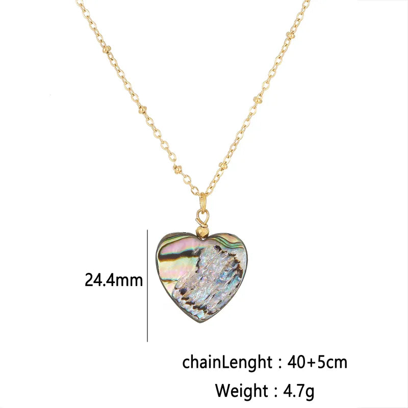 Wholesale Jewelry Elegant Simple Style Classic Style Heart Shape 304 Stainless Steel Gold Plated Pendant Necklace