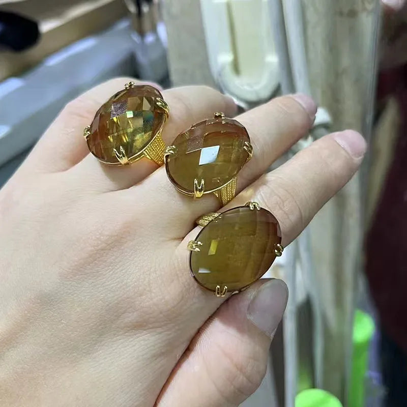 Wholesale Jewelry Elegant Vintage Style Round Copper Turkey Chameleon 18K Gold Plated Polishing Plating Inlay Rings