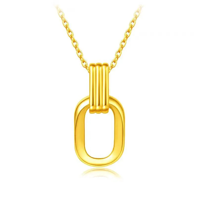 Wholesale Jewelry Elegant Wedding Simple Style Geometric Titanium Steel Pendant Necklace