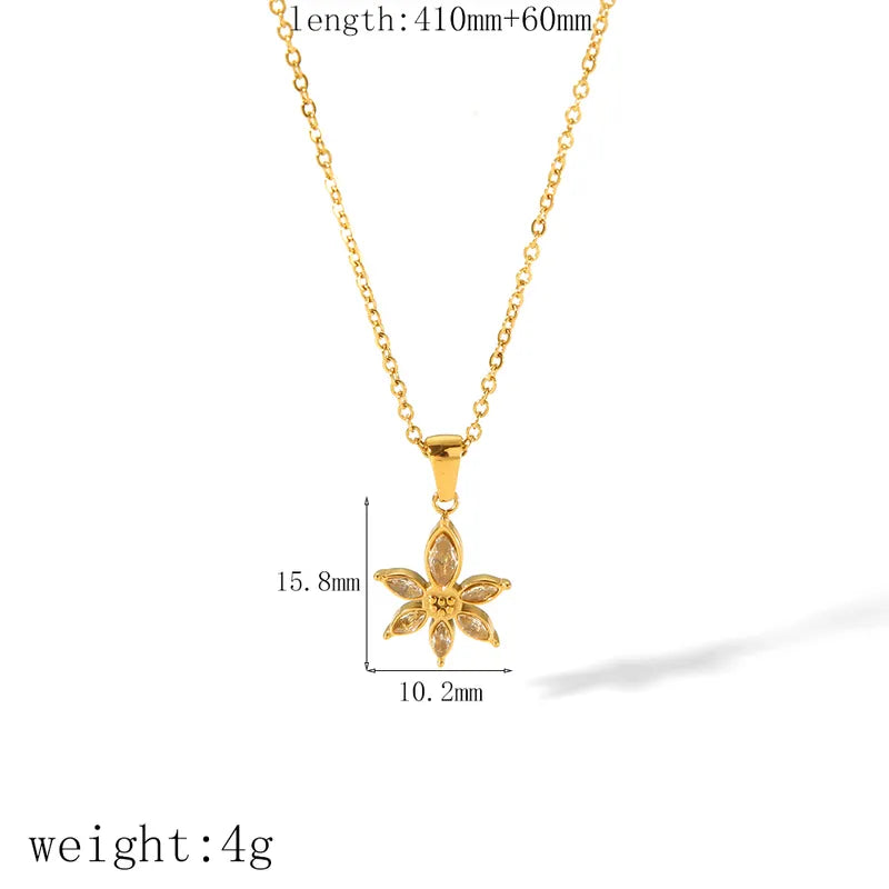 Wholesale Jewelry IG Style Cross Angel Flower 304 Stainless Steel Plating Bracelets Necklace