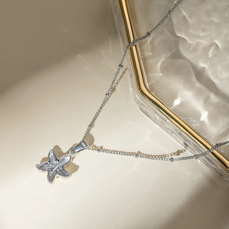 Wholesale Jewelry IG Style Starfish 304 Stainless Steel Plating Pendant Necklace