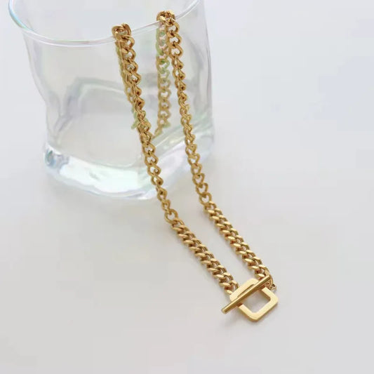 Wholesale Jewelry Modern Style Artistic Geometric 304 Stainless Steel 16K Gold Plated White Gold Plated Gold Plated Plating Necklace