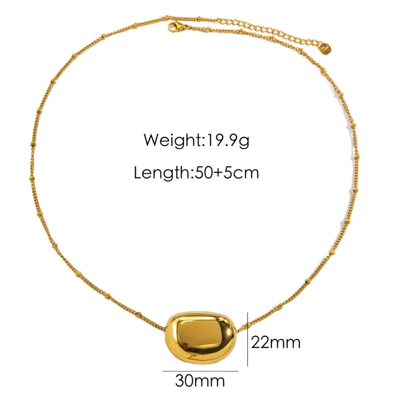 Wholesale Jewelry Modern Style Simple Style Streetwear Geometric 304 Stainless Steel 14K Gold Plated Polishing Plating Pendant Necklace