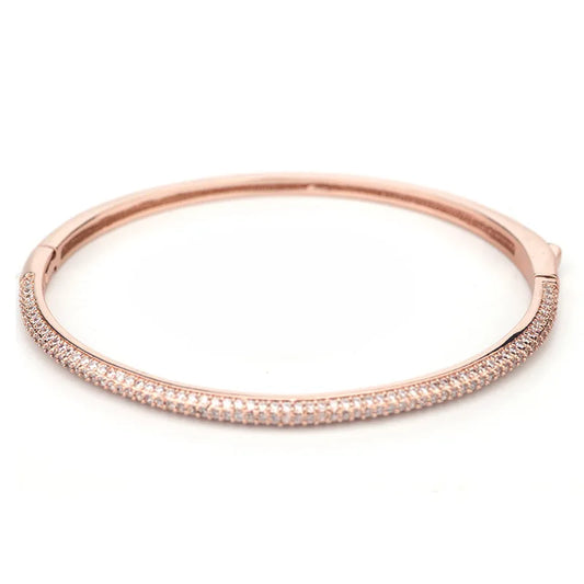 Wholesale Jewelry Retro Simple Style Solid Color Copper Zircon Plating Inlay Bangle