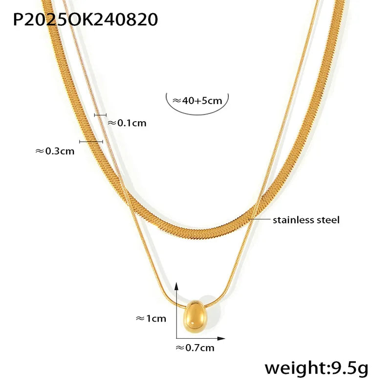 Wholesale Jewelry Simple Style Classic Style Commute Letter Heart Shape 304 Stainless Steel 18K Gold Plated Layered Necklaces